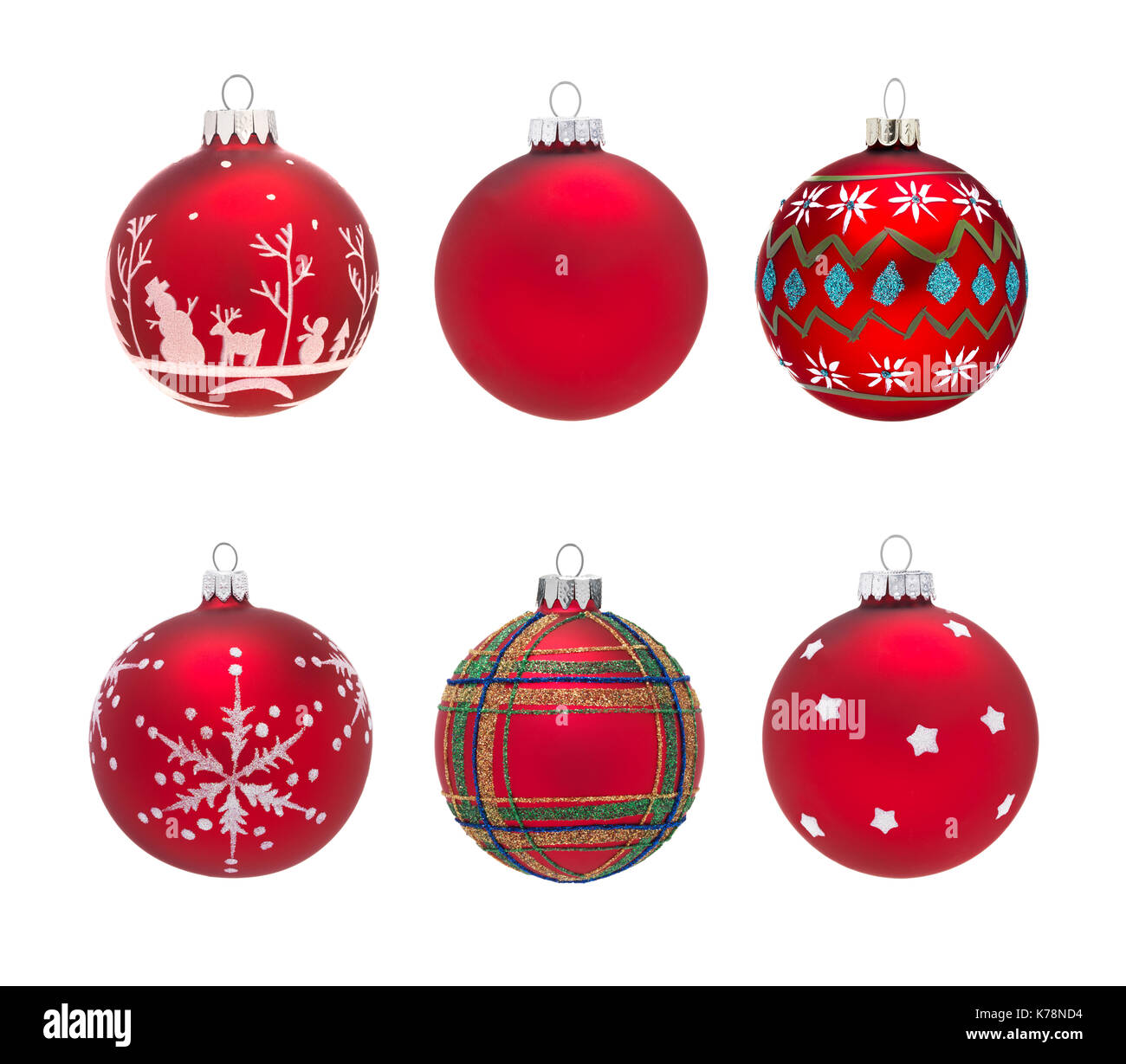 Boules de Noël isolés Banque D'Images