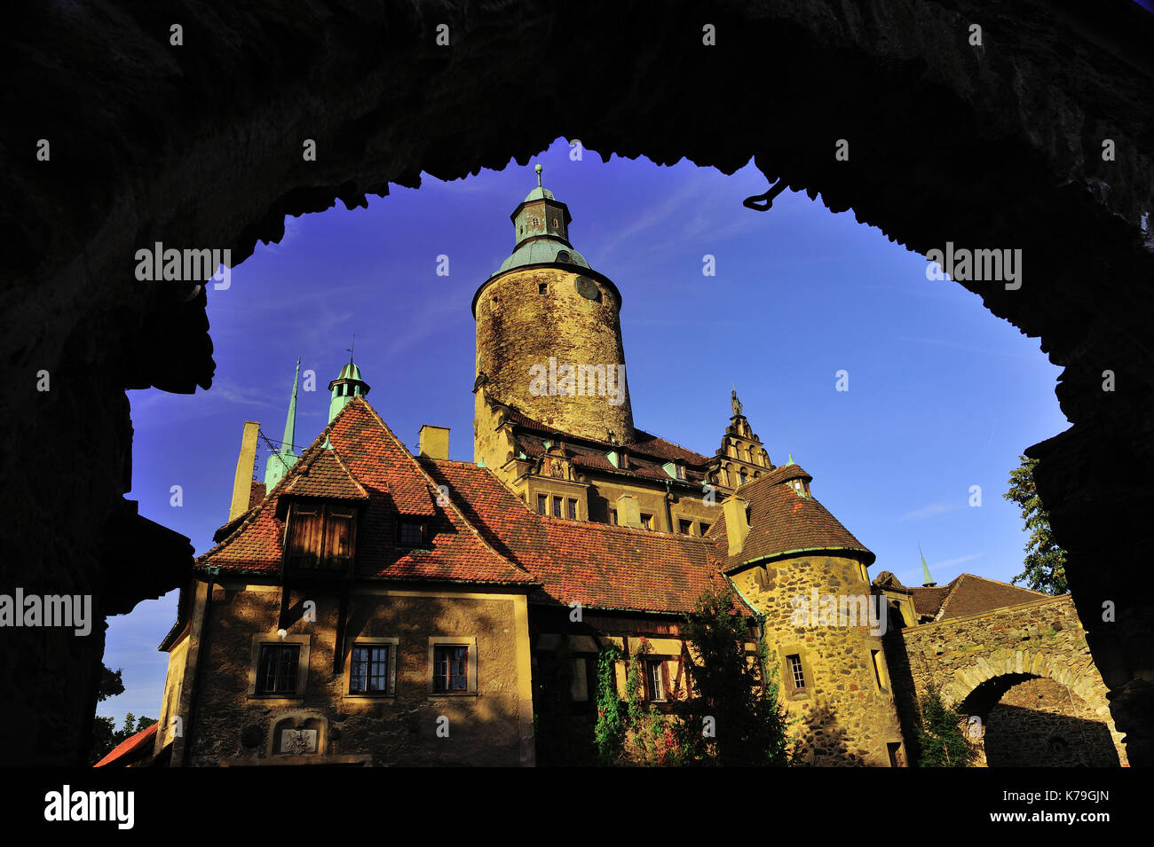 Château de Czocha, Czocha, château, dolnoslaskie, basse-Silésie, Pologne, Kwis, Lesna, Sucha,photo Kazimierz Jurewicz Banque D'Images