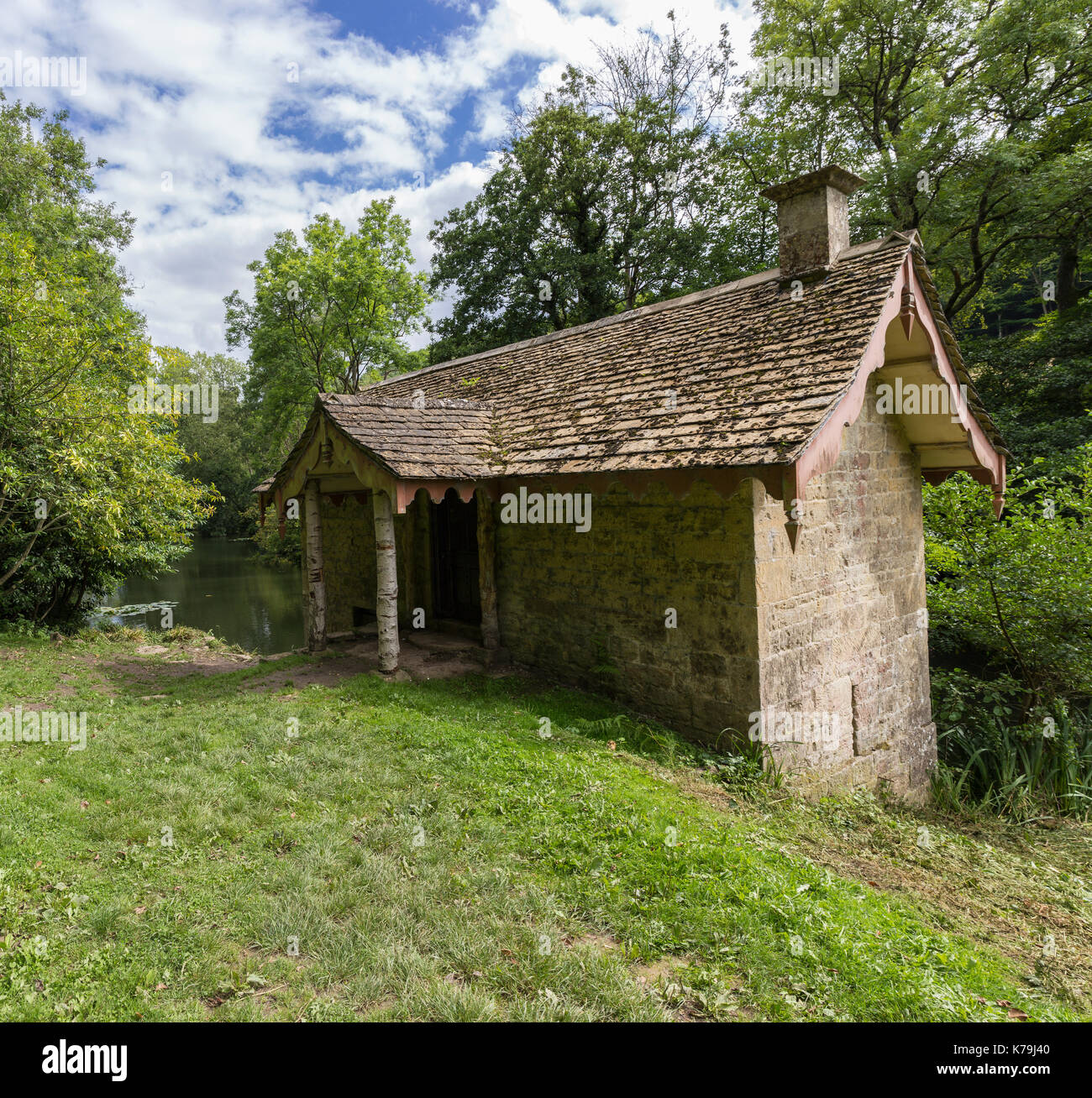 Un hangar à Parc Woodchester Banque D'Images