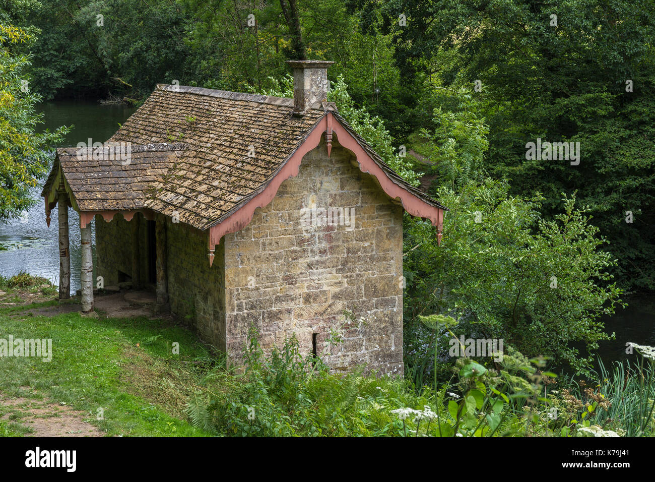Un hangar à Parc Woodchester Banque D'Images