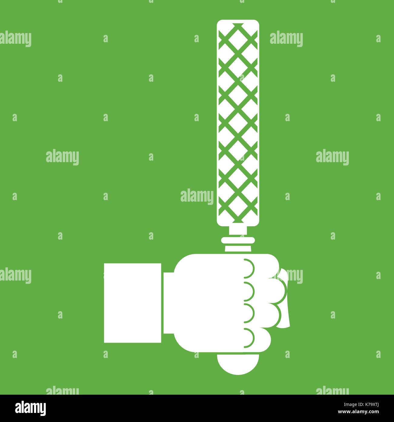 L'outil de fichiers en tête d'homme vert icône Illustration de Vecteur