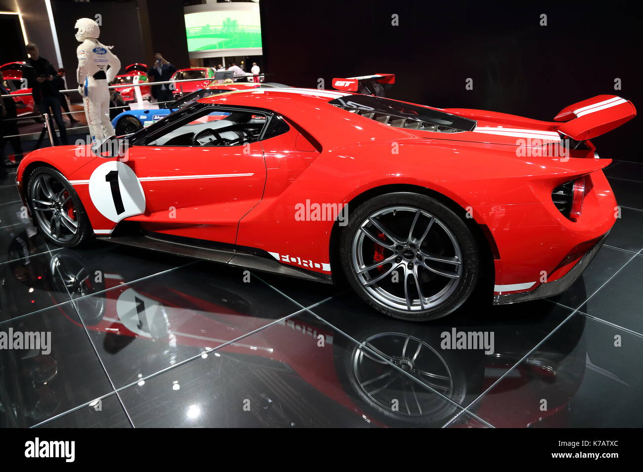 Francfort, Allemagne. Sep 15, 2017. d'automobiles du monde entier présentent leurs derniers modèles et concept cars lors de l'iaa exhibiton. Location de voitures électriques et hybrides ont été au centre de l'attention. crédit : Uwe deffner/Alamy live news Banque D'Images