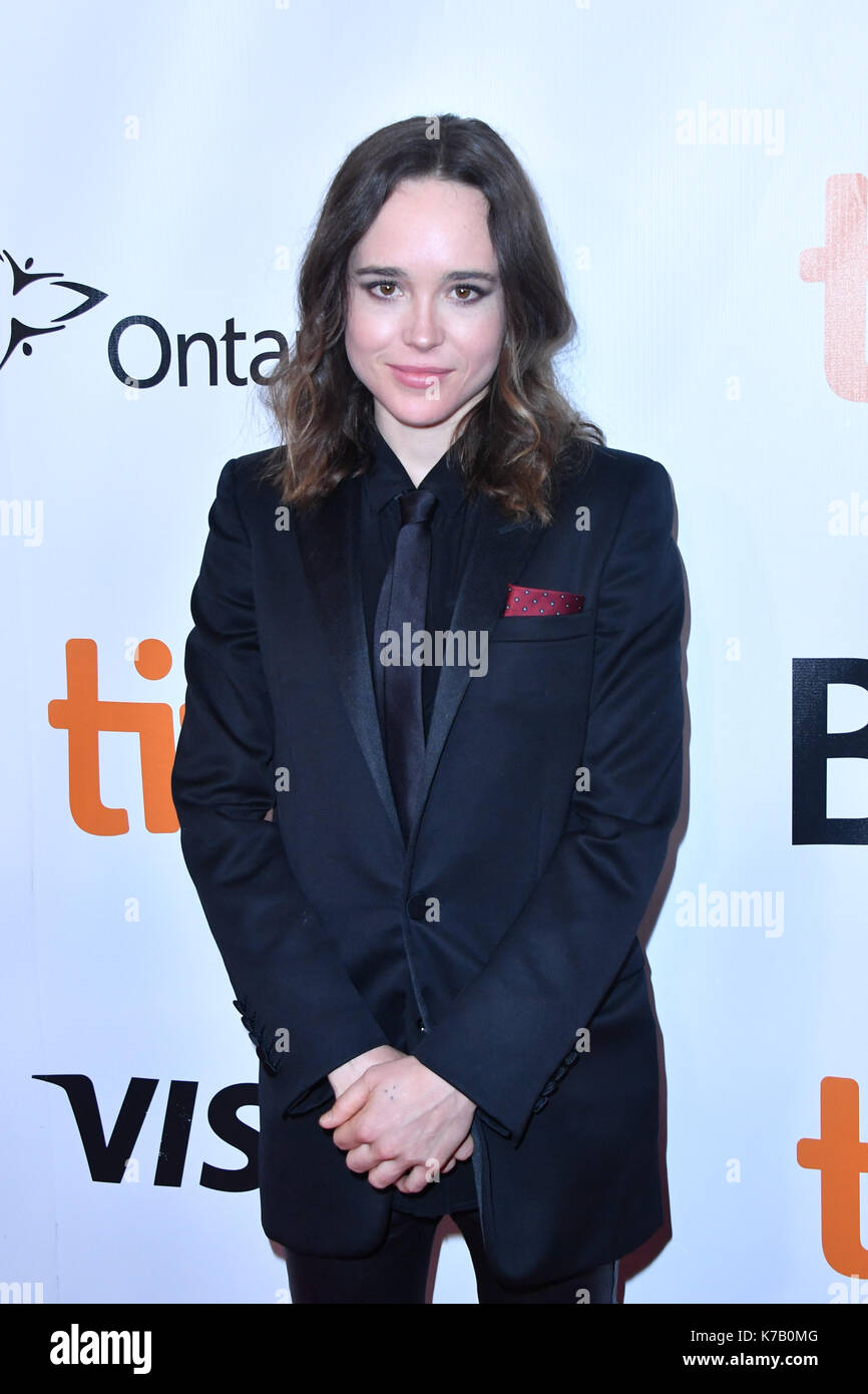 Toronto, Ontario, Canada. 15 Sep, 2017. Actrice ELLEN PAGE assiste à la section "mes jours de miséricorde' premiere pendant le Festival International du Film de Toronto 2017 au Roy Thomson Hall le 15 septembre 2017 à Toronto, Canada Crédit : Igor/Vidyashev ZUMA Wire/Alamy Live News Banque D'Images