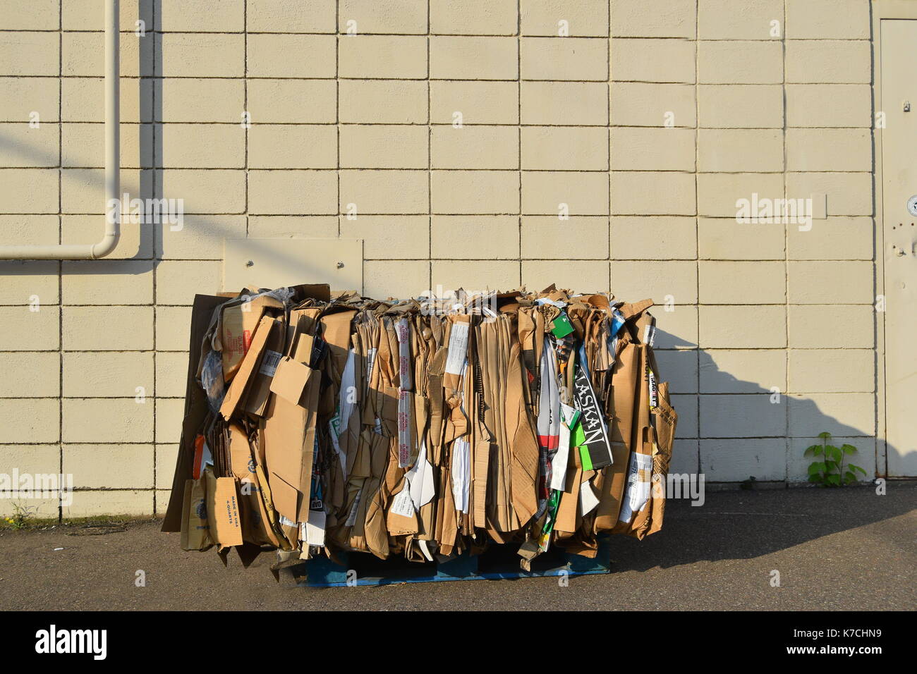 11 septembre 2017 - chippewa falls, Wisconsin : livré en carton pour recyclage de Chippewa Falls, Wisconsin, le 11 septembre, 2017 Banque D'Images