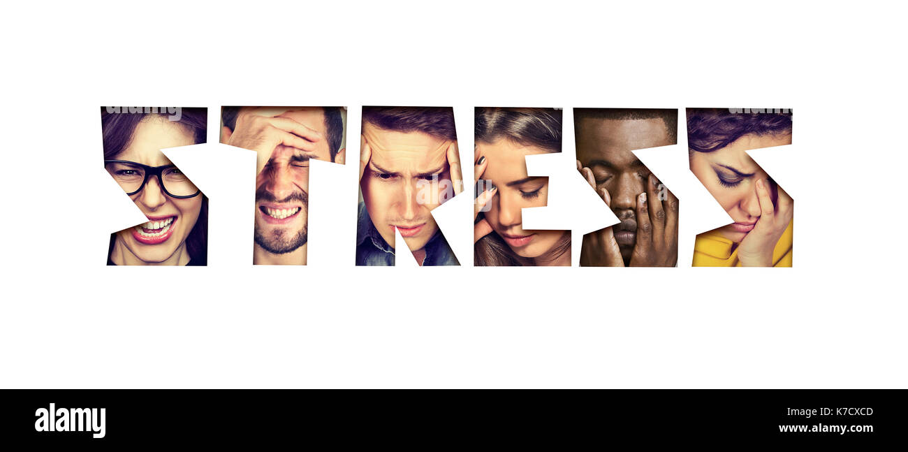 De fait, des mots malheureux désespérés groupe de jeunes Banque D'Images