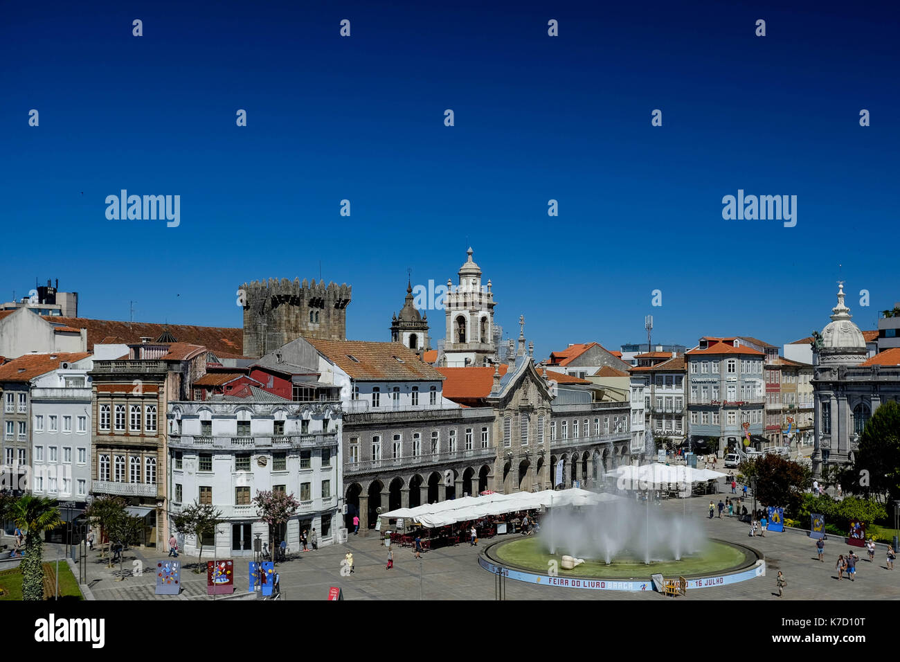 Braga au Portugal est une destination touristique pour trouver la culture, les sites religieux, les gens accueillants et amicaux, il est à environ une heure de la ville de Porto Banque D'Images