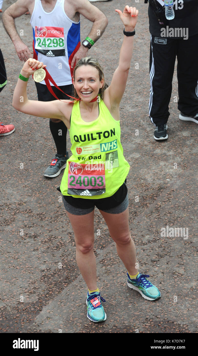 La Photo Doit Être Créditée ©Kate Green/Alpha Press 079965 24/04/2016 Kate Quilton Virgin Money London Marathon 2016 The Mall London Banque D'Images