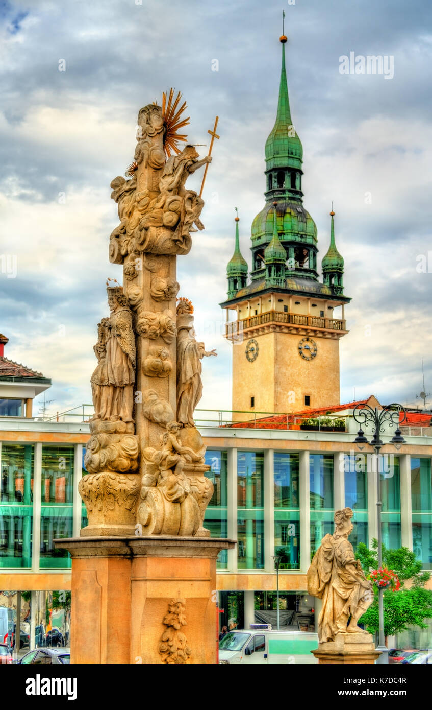 La colonne de la Sainte Trinité à Brno, République tchèque Banque D'Images