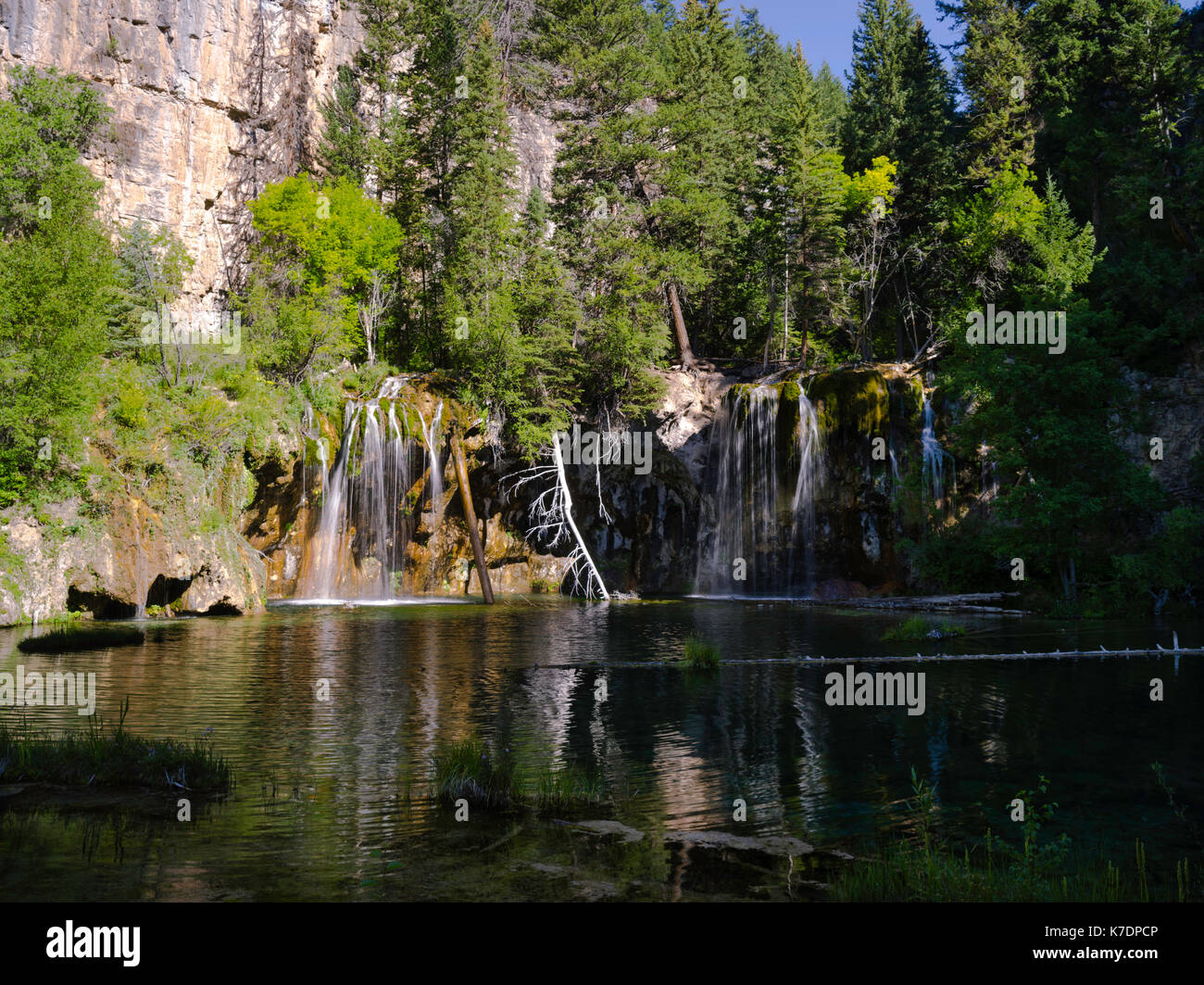 Matin à Hanging Lake recreation site, White River National Forest, près de Glenwood Springs, Colorado, États-Unis. Banque D'Images