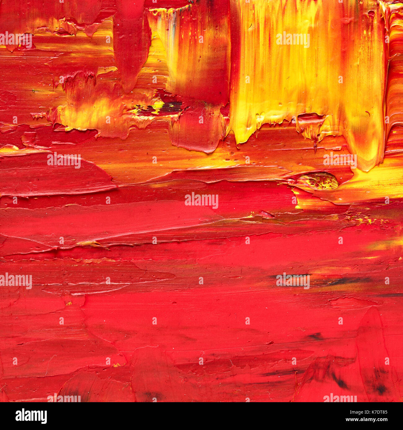 L'huile rouge texture peint - abstract background Banque D'Images