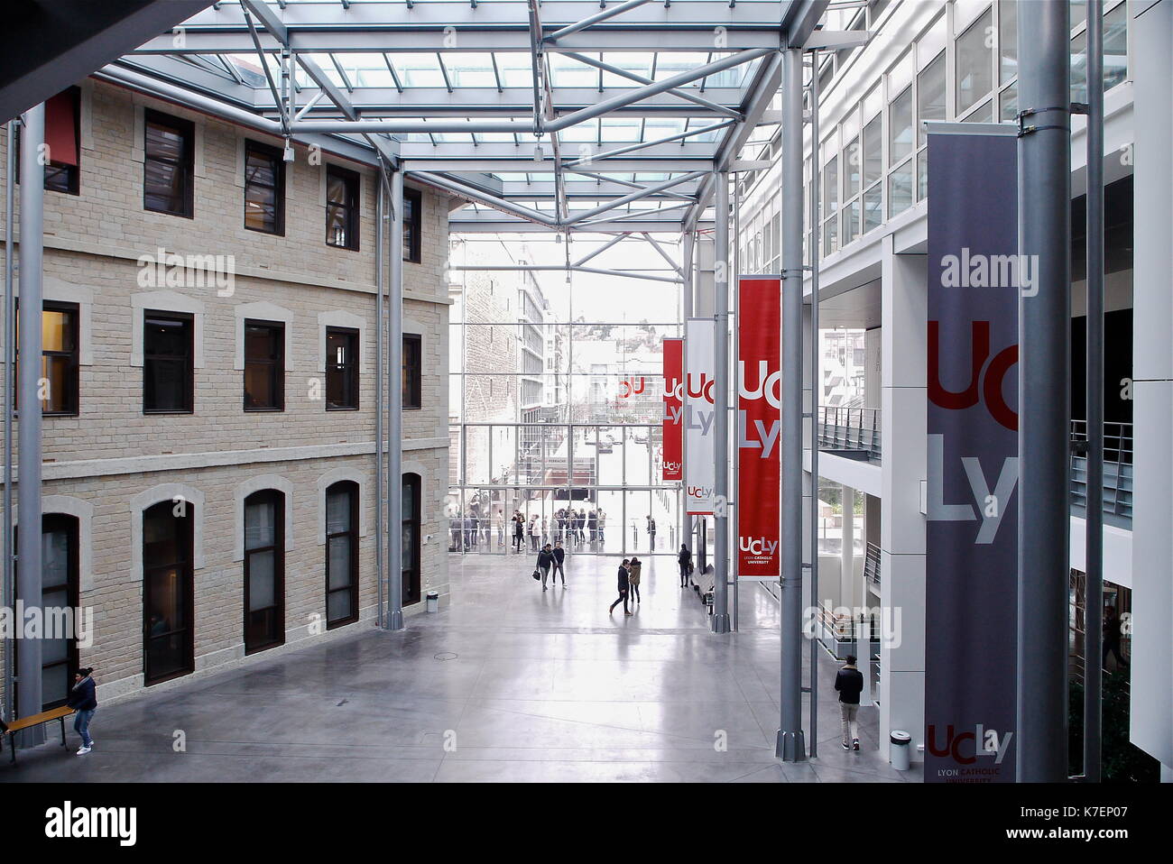 Toute nouvelle université catholique, se sont installés dans l'ancienne prison saint-paul, Lyon, France Banque D'Images