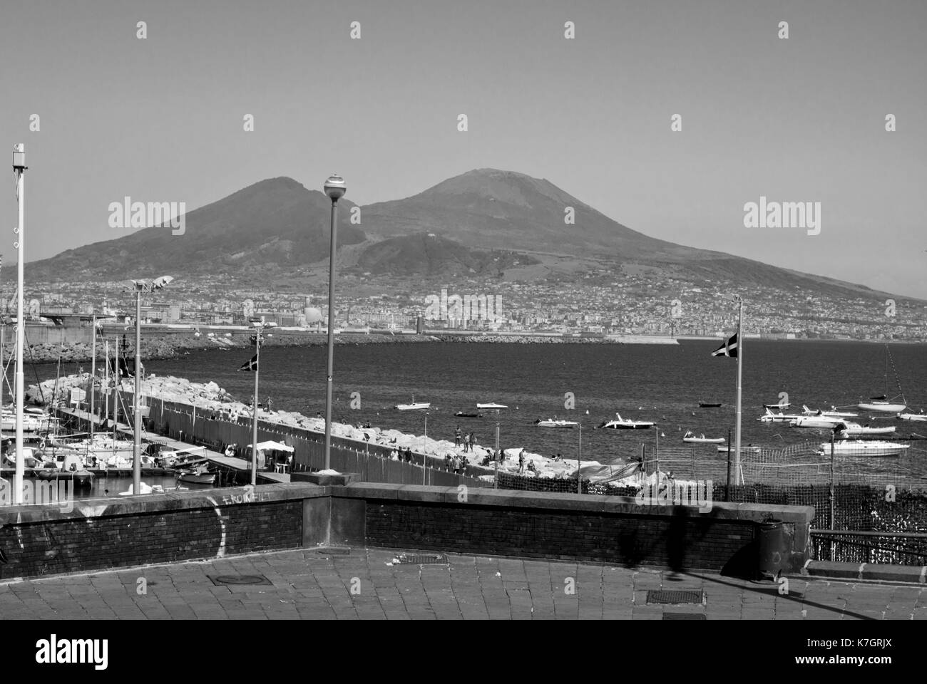 Naples, Italie, 10 août 2014 : Paysage du Vesuvio. Le Vésuve (Italien : Monte Vesuvio) est un stratovolcan dans le golfe de Naples, ce qui concerne Banque D'Images
