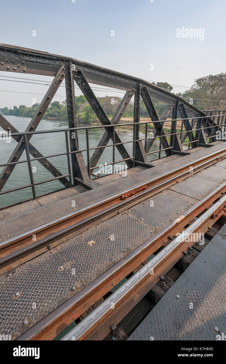 Pont de la rivière Kwai. Kanchanaburi, Thaïlande Banque D'Images