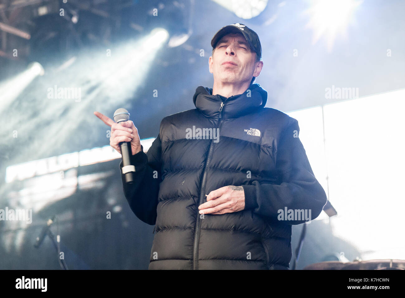Birmingham, UK. 15 Sep, 2017. Leftfield lire la première nuit de au-delà de la voie ferrée à Digbeth, Birmingham le 15 septembre 2017. Credit : Ken Harrison/Alamy Live News Banque D'Images
