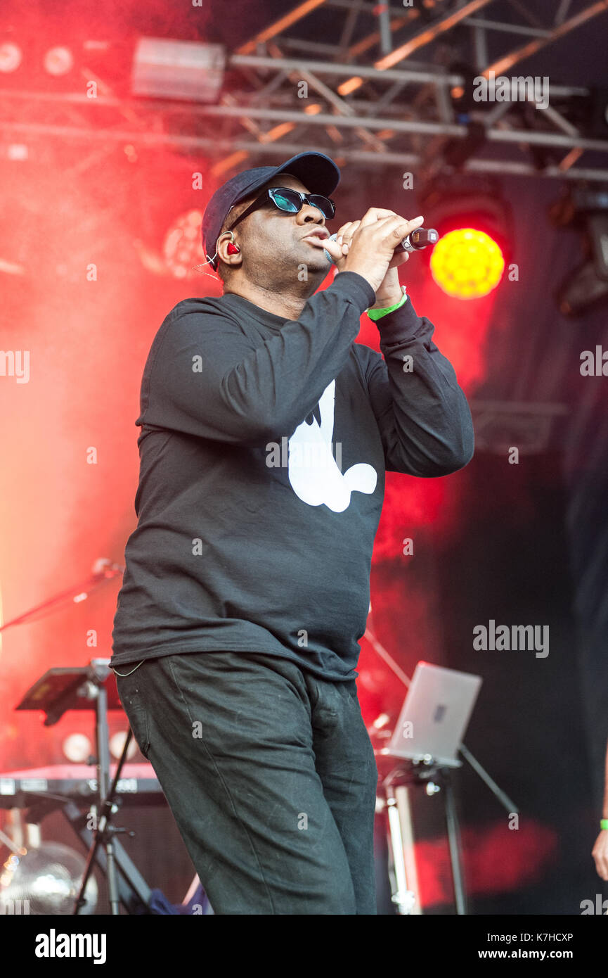 Birmingham, UK. 15 Sep, 2017. Leftfield lire la première nuit de au-delà de la voie ferrée à Digbeth, Birmingham le 15 septembre 2017. Credit : Ken Harrison/Alamy Live News Banque D'Images