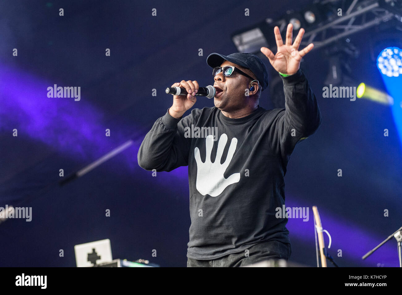 Birmingham, UK. 15 Sep, 2017. Leftfield lire la première nuit de au-delà de la voie ferrée à Digbeth, Birmingham le 15 septembre 2017. Credit : Ken Harrison/Alamy Live News Banque D'Images