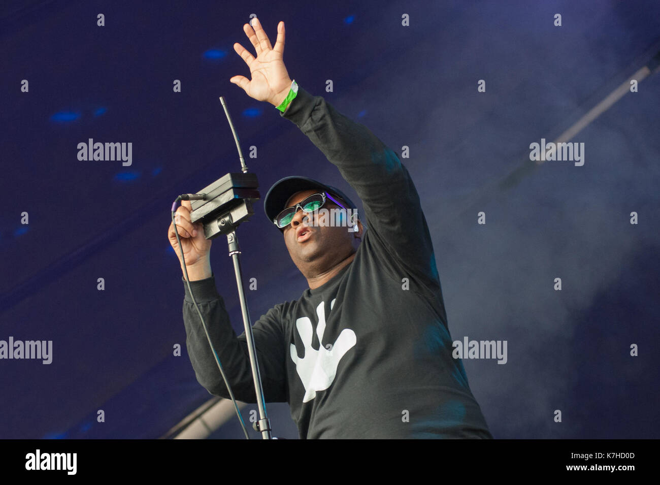 Birmingham, UK. 15 Sep, 2017. Leftfield lire la première nuit de au-delà de la voie ferrée à Digbeth, Birmingham le 15 septembre 2017. Credit : Ken Harrison/Alamy Live News Banque D'Images