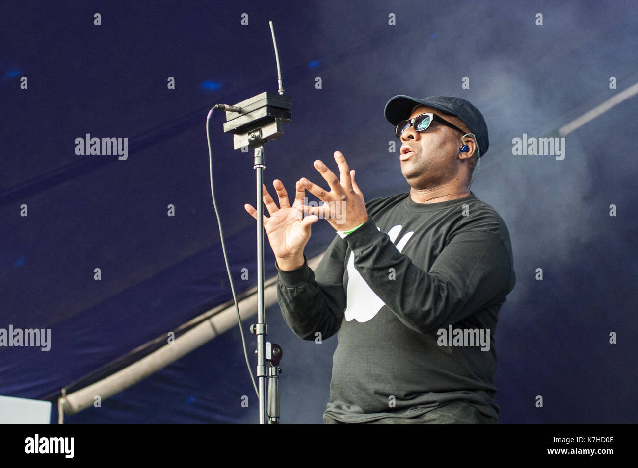 Birmingham, UK. 15 Sep, 2017. Leftfield lire la première nuit de au-delà de la voie ferrée à Digbeth, Birmingham le 15 septembre 2017. Credit : Ken Harrison/Alamy Live News Banque D'Images
