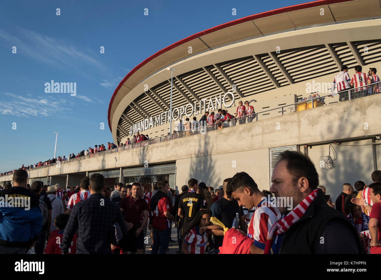 Madrid, Espagne. 17 Septembre, 2017. LaLiga concordance entre l'Atletico de Madrid et Malaga CF au stade Metropolitano Wanda le jour de son premier match officiel. © ABEL F. ROS/Alamy Live News Banque D'Images