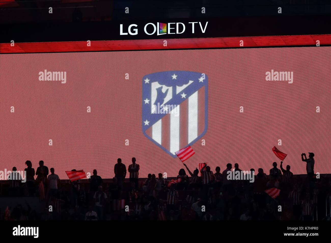 Madrid, Espagne. 17 Septembre, 2017. LaLiga concordance entre l'Atletico de Madrid et Malaga CF au stade Metropolitano Wanda le jour de son premier match officiel. © ABEL F. ROS/Alamy Live News Banque D'Images