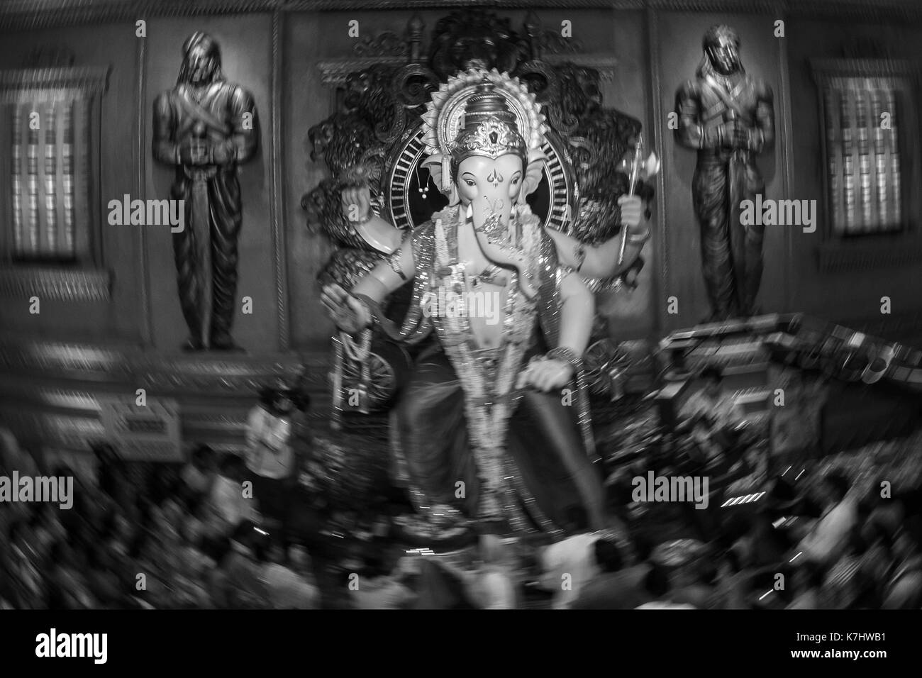 L'image de Ganpati ou Elephant dirigé lords idol, khetwadi, Mumbai, Inde Banque D'Images