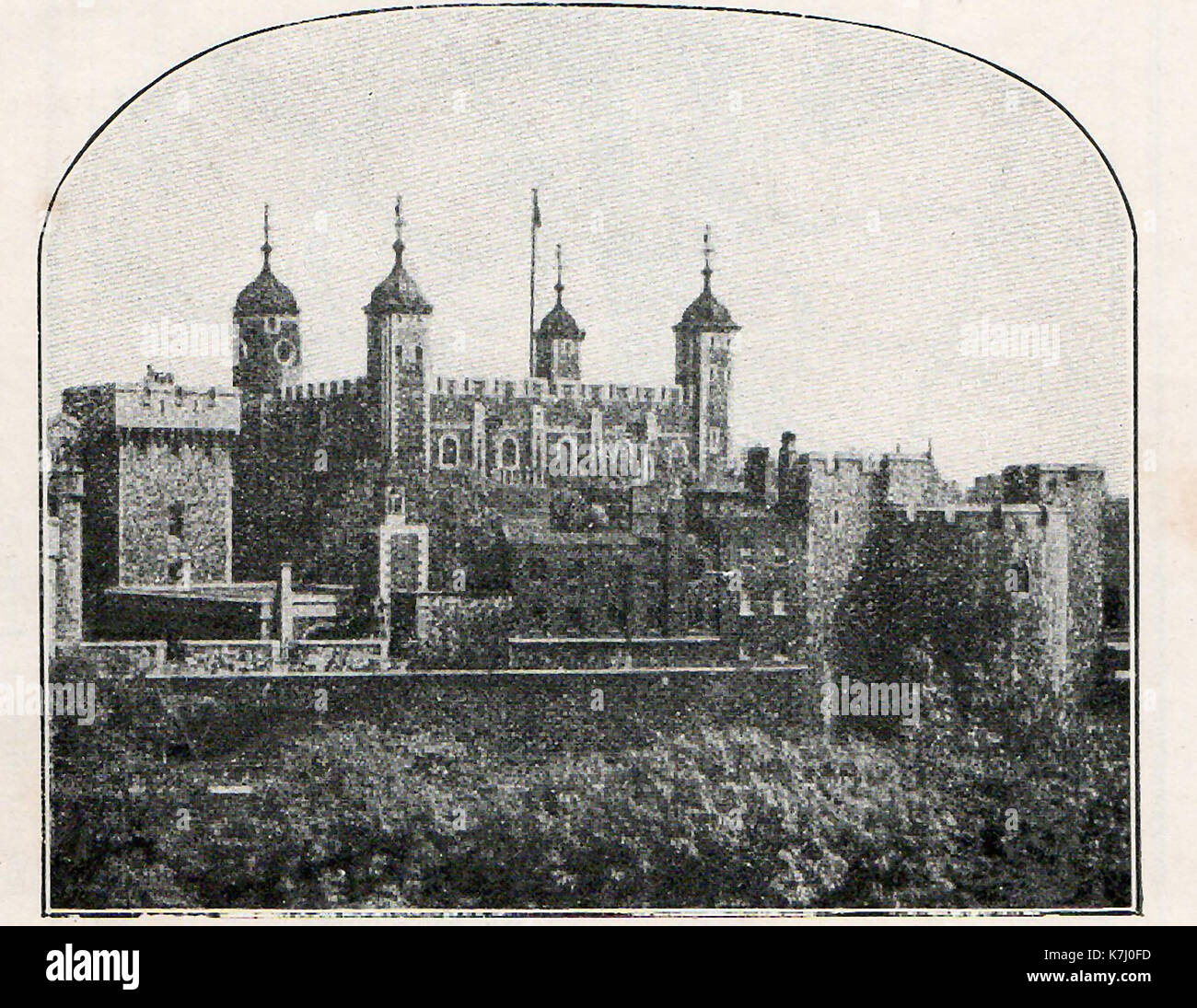 La tour de Londres tel qu'il était en 1914 Banque D'Images