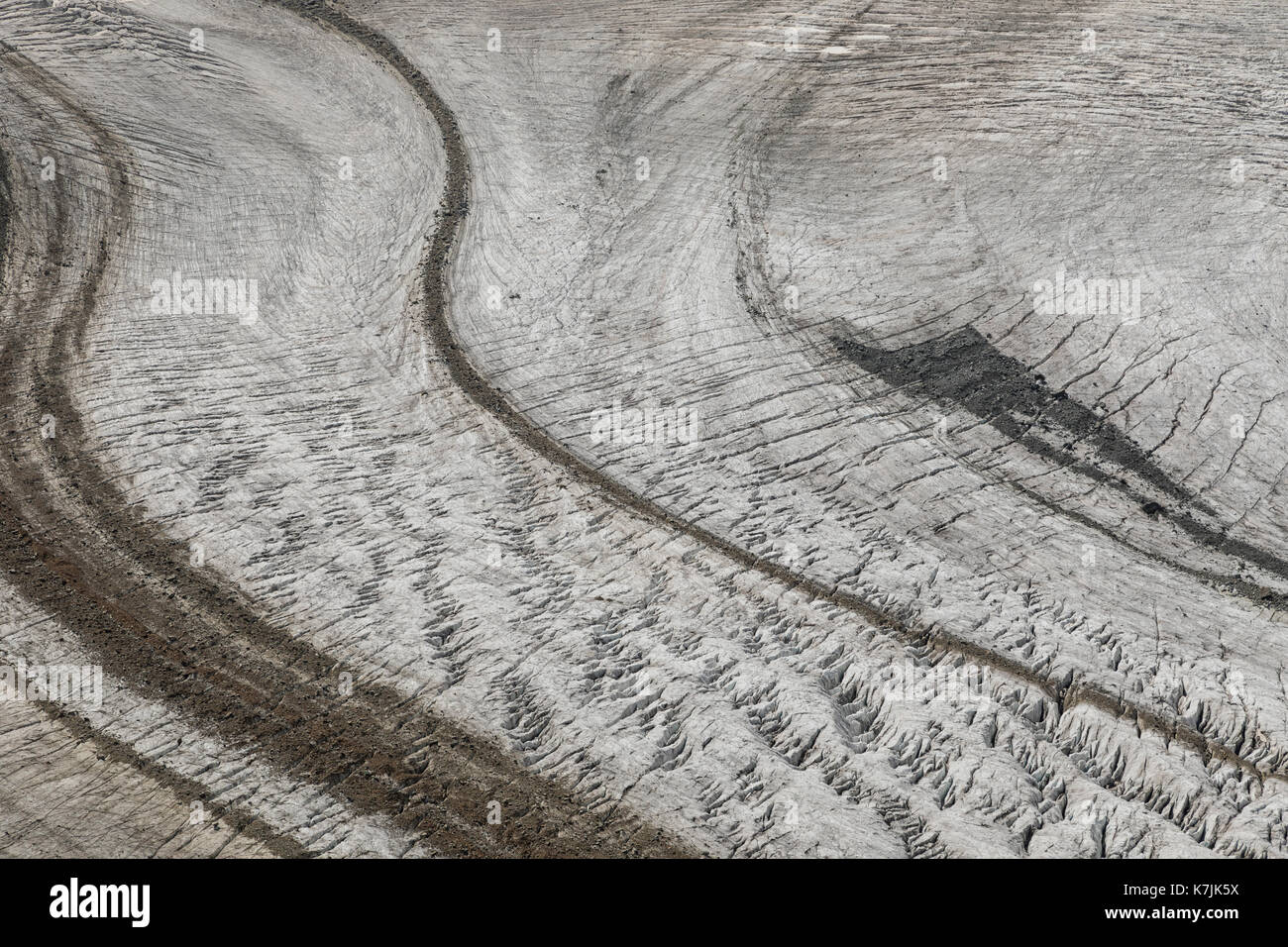 Close-up d'un glacier avec son glacier-palatines Banque D'Images