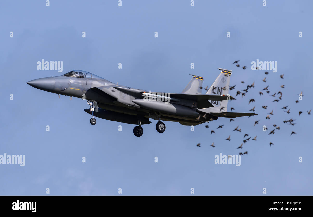 Avions F-15 Eagle à RAF Lakenheath Banque D'Images
