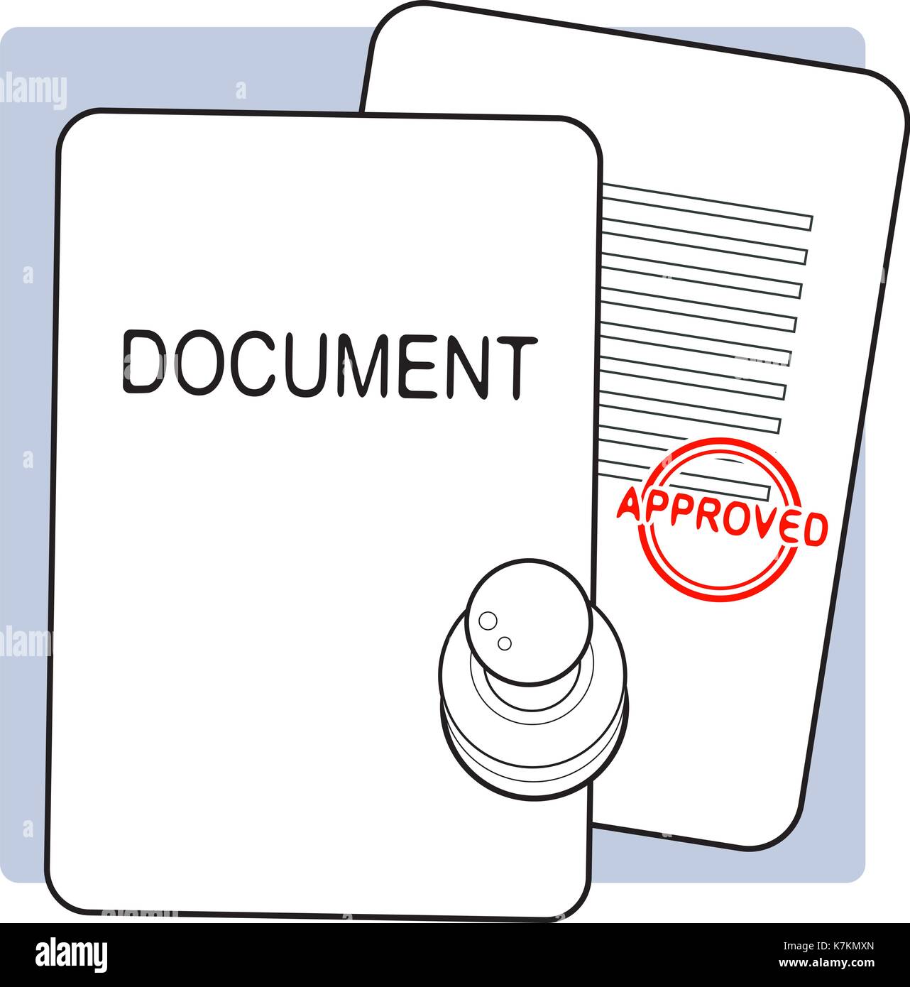 Document approuvé concept Illustration de Vecteur