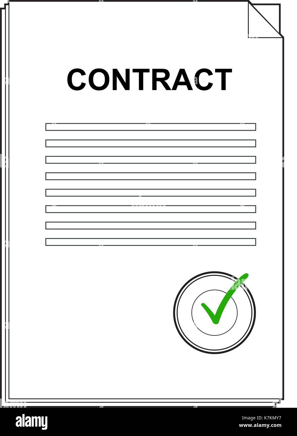 Document approuvé concept Illustration de Vecteur