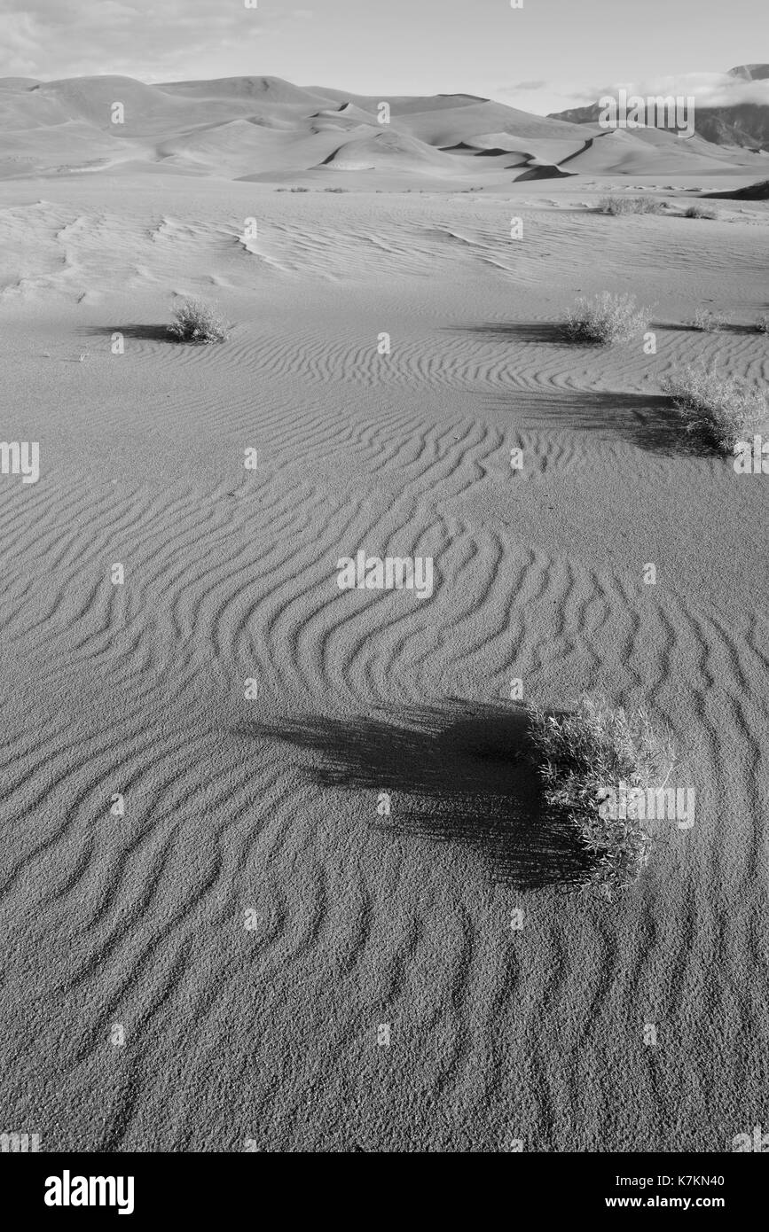 Dunes de sable et les paysages de montagne Banque D'Images