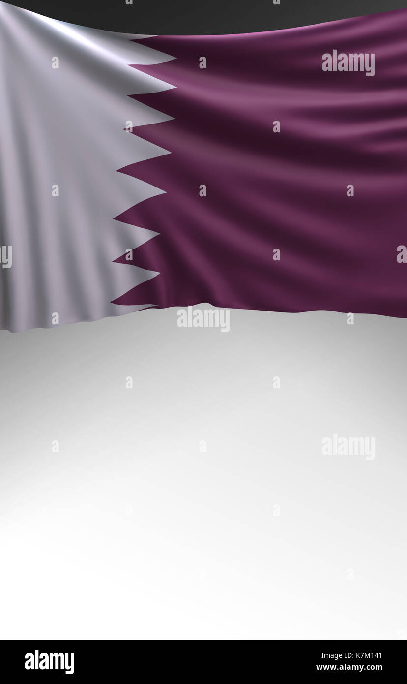 Abstract Qatar Qatar drapeau, rendu 3D (art) Banque D'Images