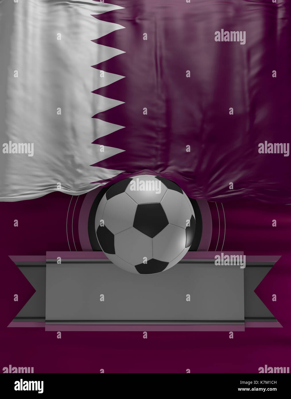 Abstract Qatar Qatar drapeau, rendu 3D (art) Banque D'Images