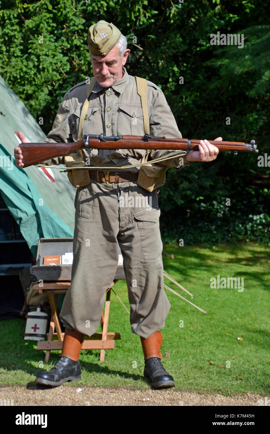Home Front, les soldats britanniques, de reconstitution historique, 1940 Événement, uk Banque D'Images