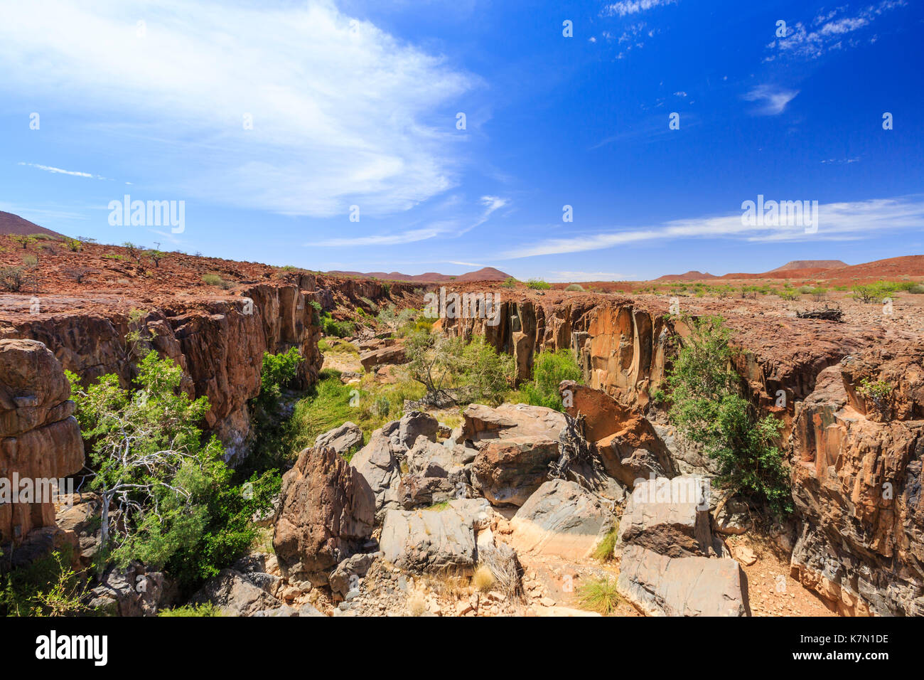 Aub-canyon, palmwag concession, damaraland, Namibie, région de Kunene Banque D'Images