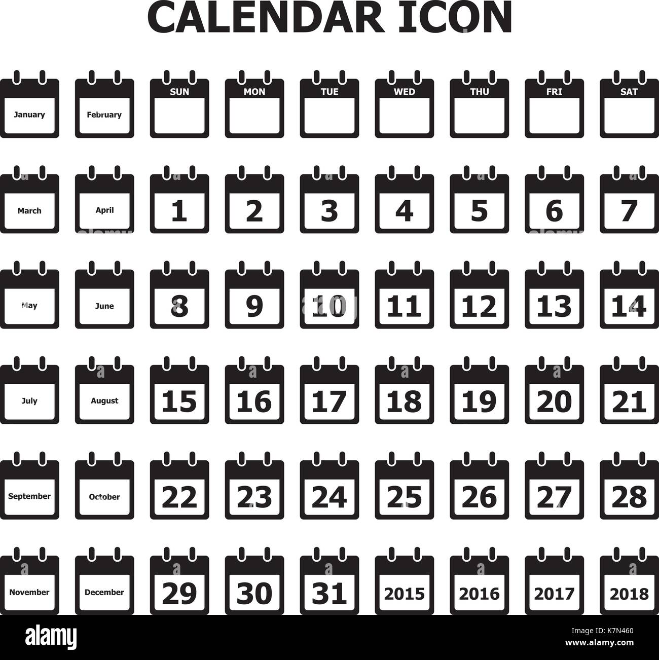 Icône de calendrier Illustration de Vecteur