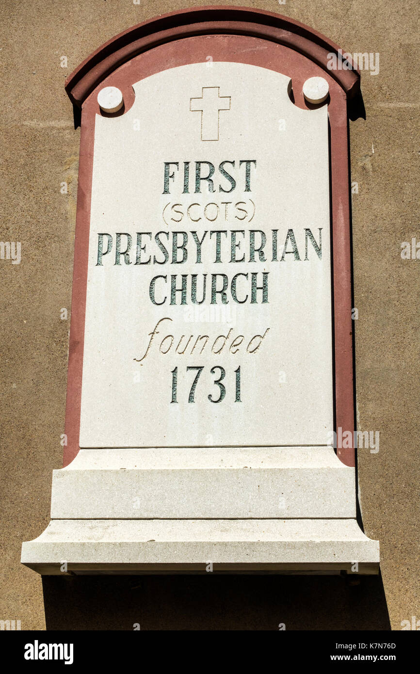 Charleston Caroline du Sud, centre-ville historique, First Scots Presbyterian Church, extérieur, SC170516010 Banque D'Images