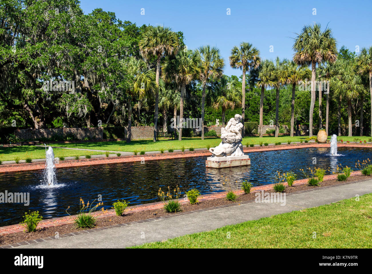 Myrtle Beach Caroline du Sud, Brookgreen Gardens, jardin de sculptures, réserve naturelle, fontaine, SC170516136 Banque D'Images