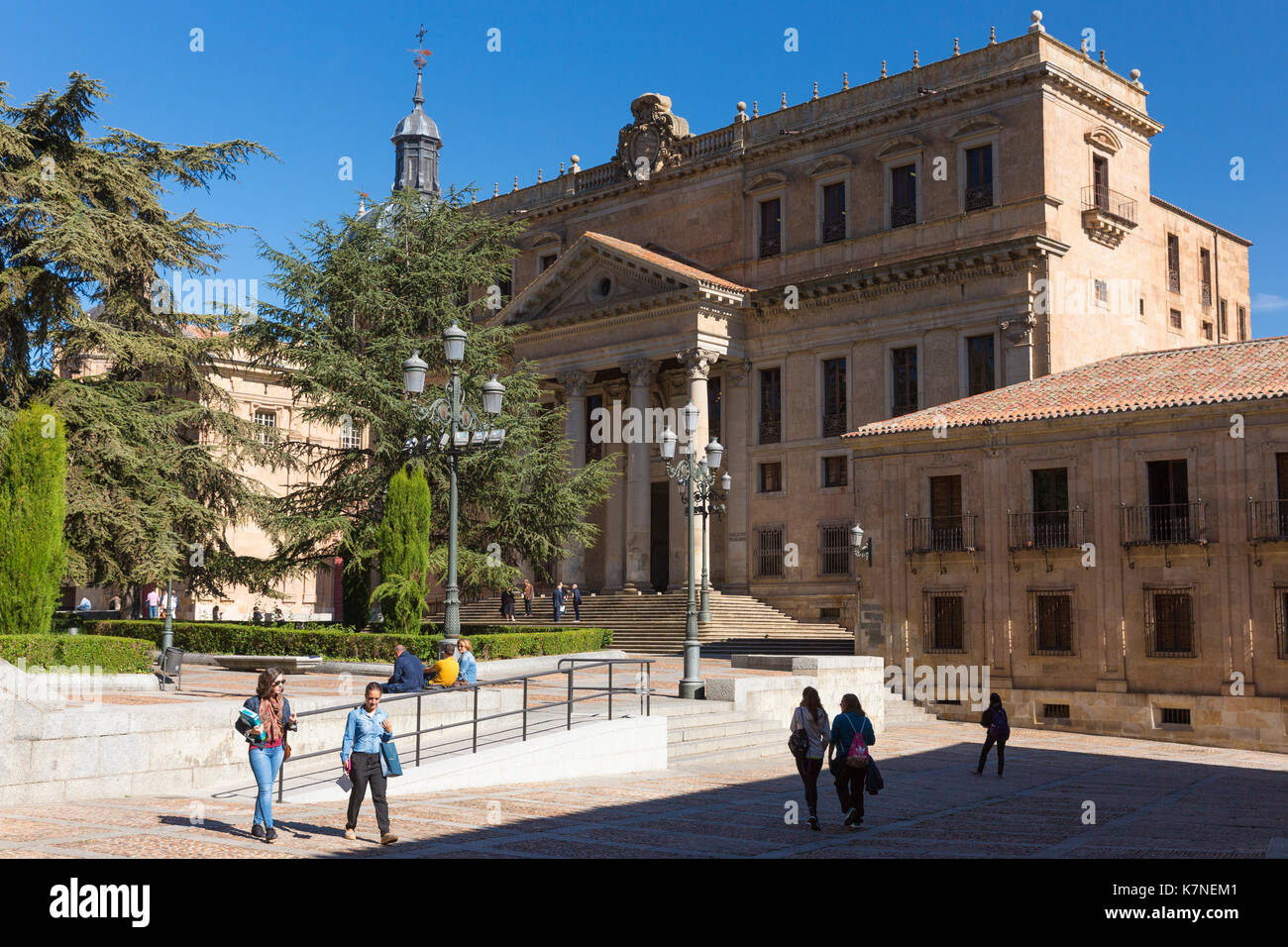 Université de Salamanque, faculté de philologie, langues dans la Plaza de Anaya, Espagne Banque D'Images