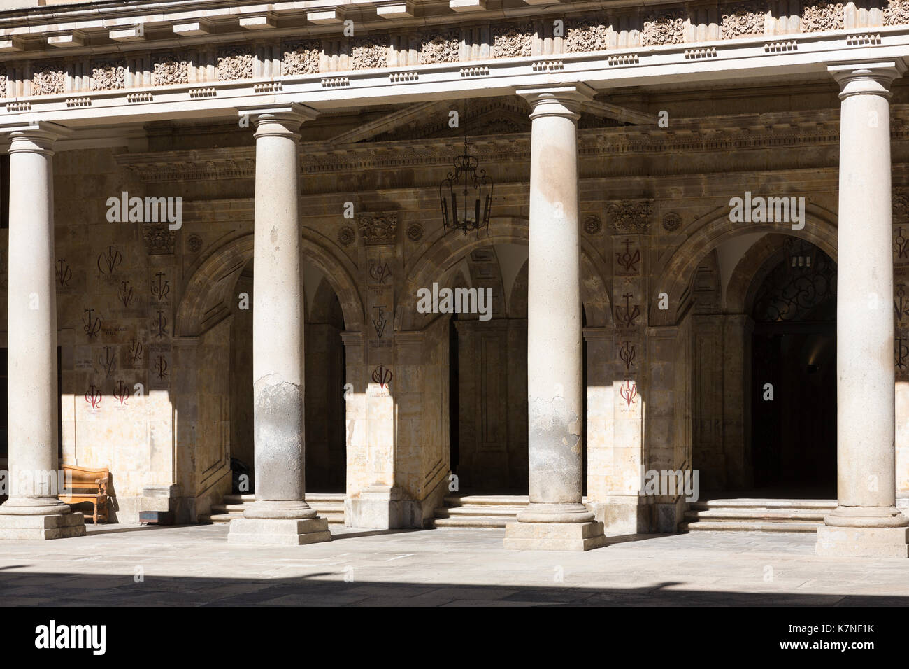 Université de Salamanque, faculté de philologie, langues dans la Plaza de Anaya, Espagne Banque D'Images