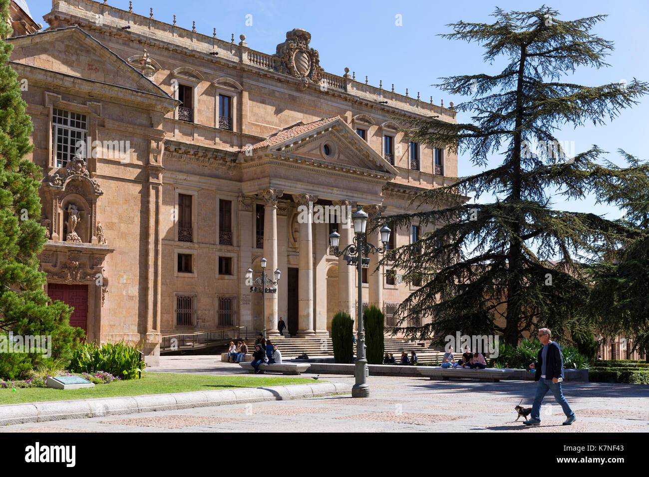 Université de Salamanque, faculté de philologie, langues dans la Plaza de Anaya, Espagne Banque D'Images