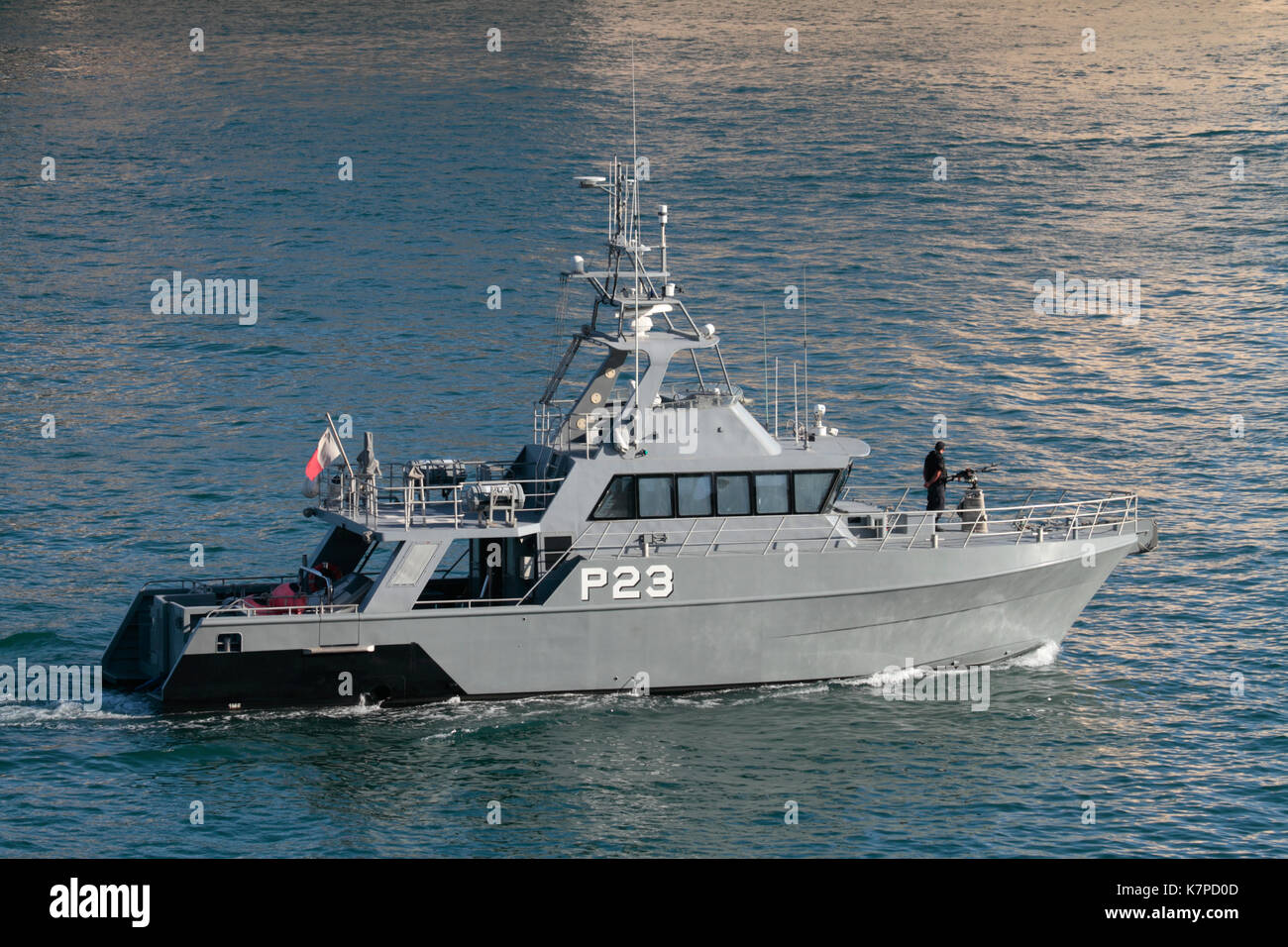 Les Forces Armées de Malte le bateau de patrouille P23 en service actif Banque D'Images