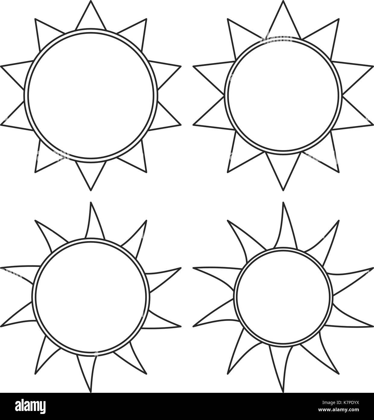 Sun Set vector icône Symbole du design. Belle illustration isolé sur fond blanc Illustration de Vecteur