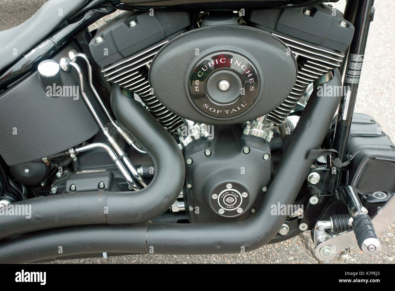 Moteur de moto Harley Davidson Banque D'Images