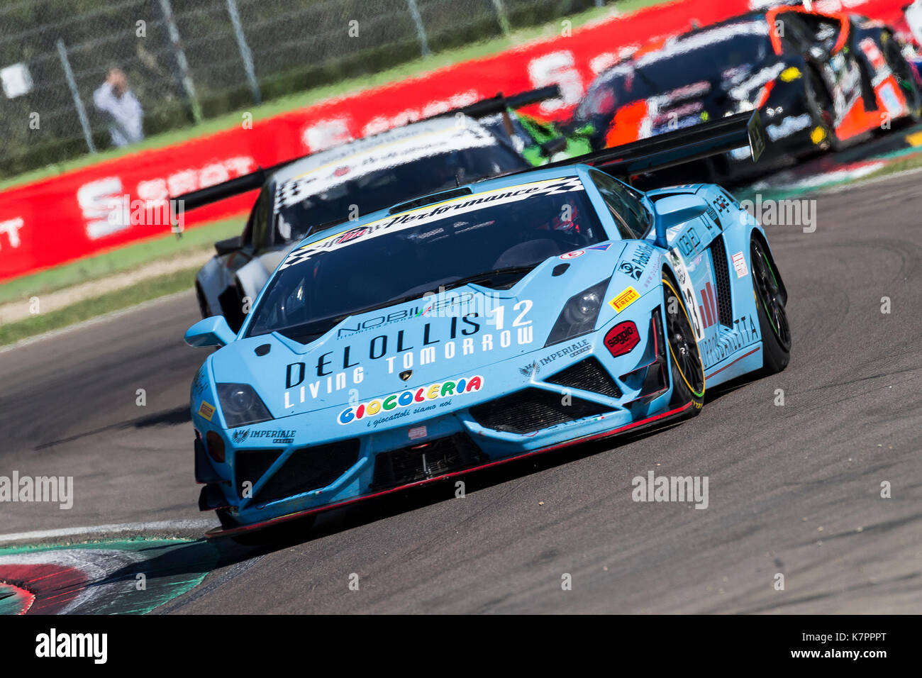 Imola, Italie - 25 septembre 2016 : une Lamborghini Gallardo GT3 de l'équipe de course Imperiale, conduite par GAGLIARDINI Andrea et POSTIGLIONE Vito, le C.I. G Banque D'Images