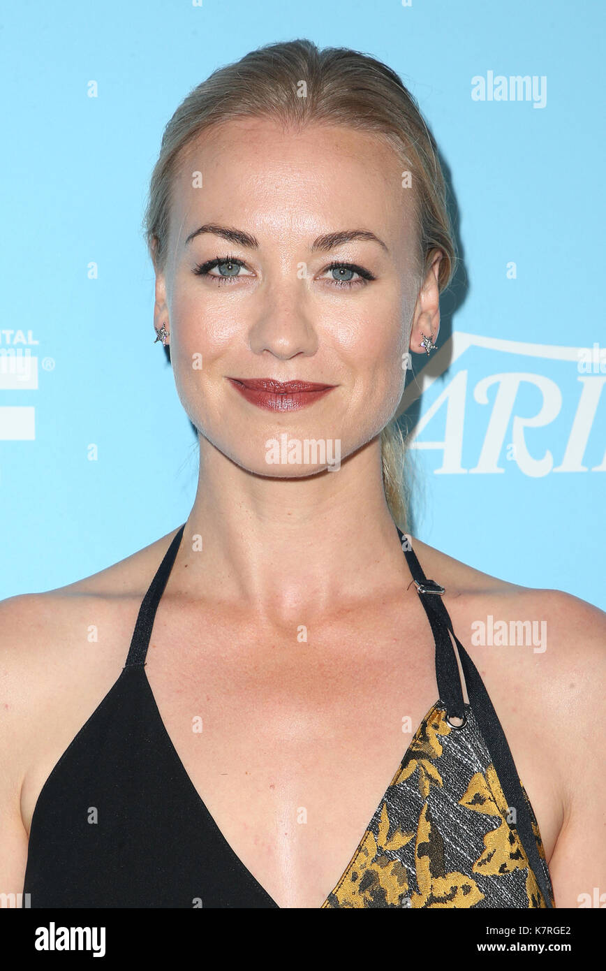 West Hollywood, Californie, USA. 15 sep, 2017. 15 septembre 2017 - West Hollywood, Californie - Yvonne strahovski. variété et women in film's 2017 emmy pré-célébration tenue à gracias madre. Crédit photo : f. sadou/admedia crédit : f. sadou/admedia/zuma/Alamy fil live news Banque D'Images