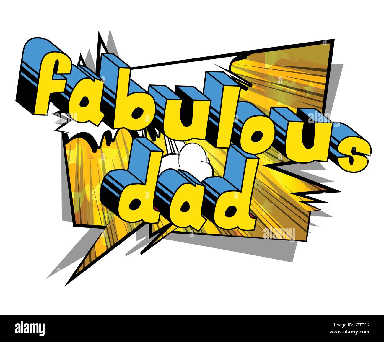 Papa fabuleux - comic book style word sur comic book abstract background. Illustration de Vecteur