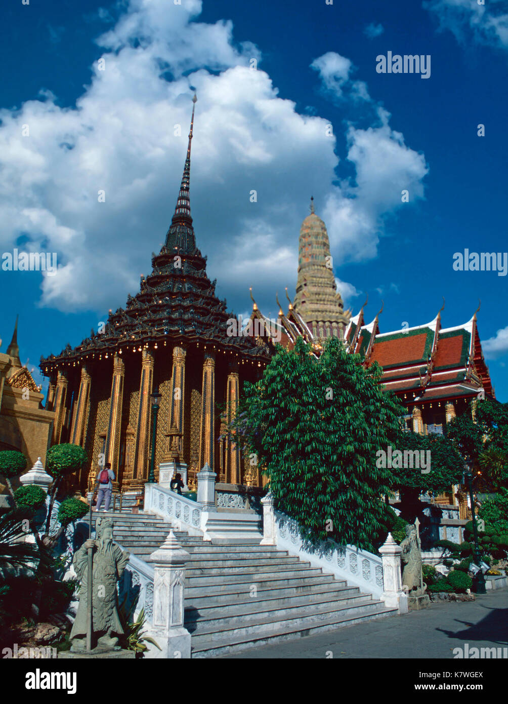 Phra Mondop ou bibliothèque, Temple du Bouddha Émeraude, Bangkok, Thaïlande Banque D'Images