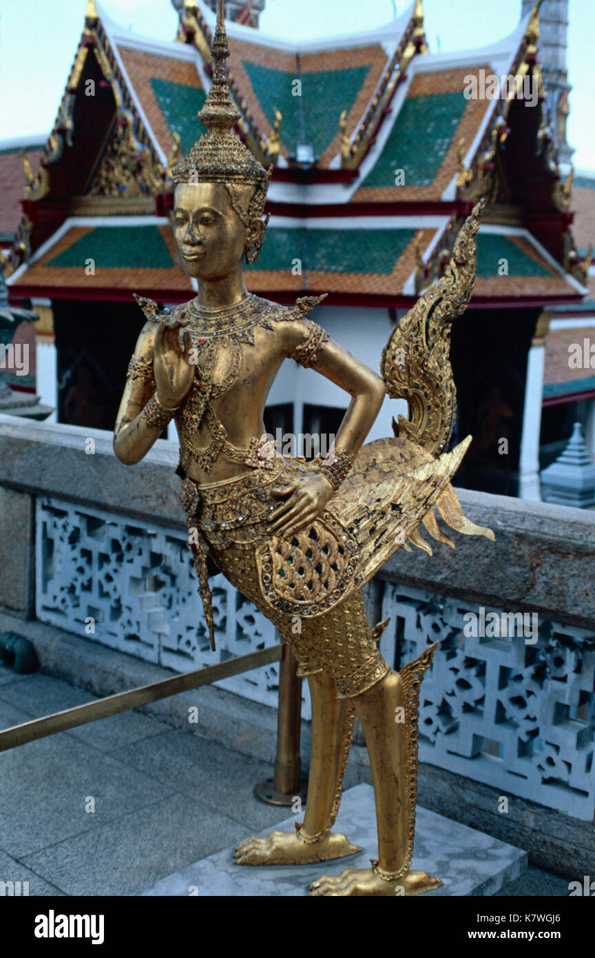 Kinara mythologique,Temple du Bouddha d'Émeraude, Grand Palace, Bangkok, Thaïlande Banque D'Images