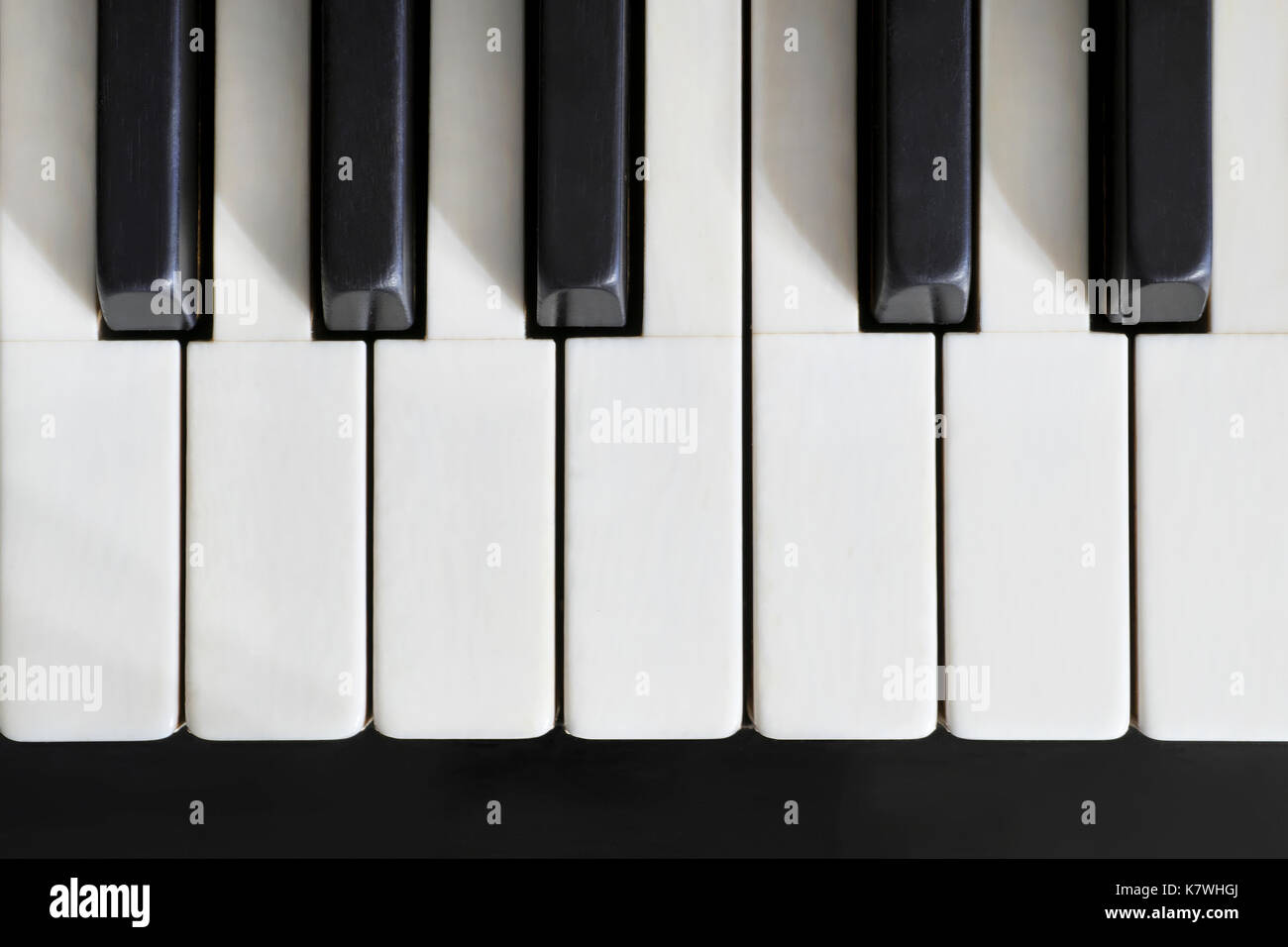 Touches piano close up. Vue de dessus Banque D'Images